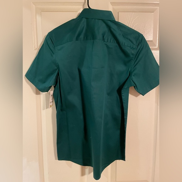 INC International Concepts Men Rainforest Green XS Shortsleeve Buttondown Shirt - Picture 2 of 3